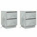 Dulap de noapte cu sertar 2 pcs Gri din beton 39 x 34,5 x 50 cm - WALTI WALTI
