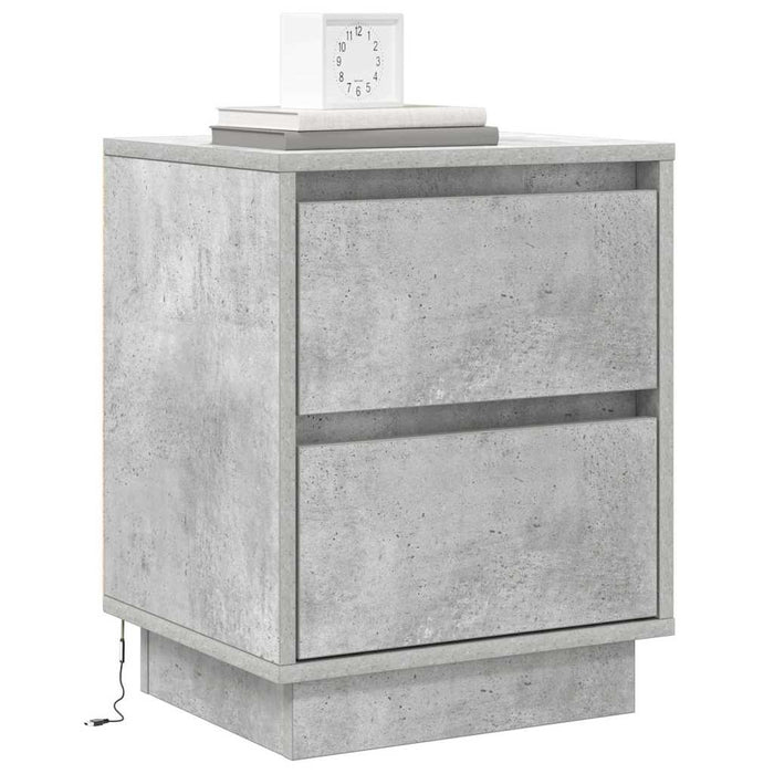 Dulap de noapte cu sertar 2 pcs Gri din beton 39 x 34,5 x 50 cm - WALTI WALTI