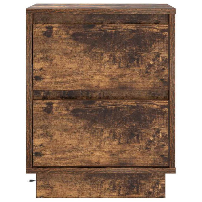 Dulap de noapte Stejar fumuriu 39 x 34,5 x 50 cm Lemn compozit - WALTI WALTI