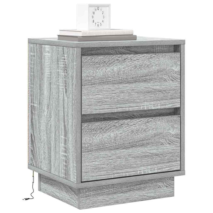 Dulap de noapte cu sertar Gri 39 x 34,5 x 50 cm Lemn compozit - WALTI WALTI