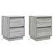 Dulap de noapte 2 pcs Gri 39 x 34,5 x 50 cm Lemn compozit - WALTI WALTI