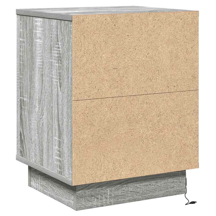 Dulap de noapte 2 pcs Gri 39 x 34,5 x 50 cm Lemn compozit - WALTI WALTI
