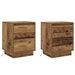 Dulap de noapte cu sertar 2 pcs Lemn vechi 39 x 34,5 x 50 cm - WALTI WALTI