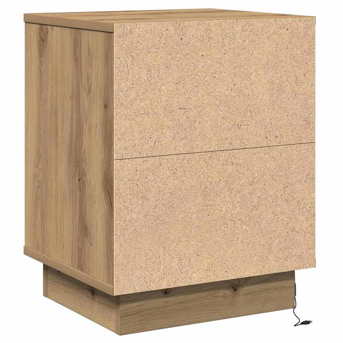 Dulap de noapte 2 pcs Stejar Artizanal 39 x 34,5 x 50 cm - WALTI WALTI