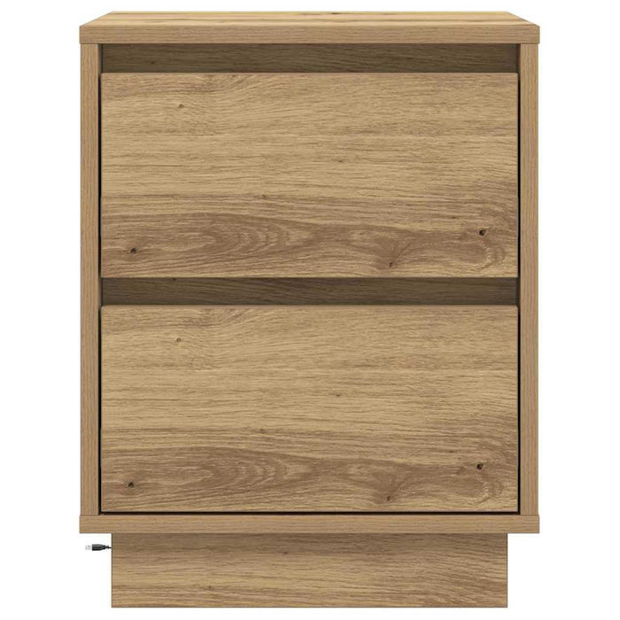 Dulap de noapte 2 pcs Stejar Artizanal 39 x 34,5 x 50 cm - WALTI WALTI