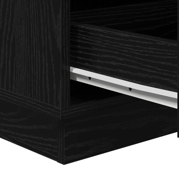 Dulap de noapte Stejar Negru 39 x 34,5 x 65 cm Lemn compozit - WALTI WALTI