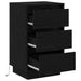 Dulap de noapte Stejar Negru 39 x 34,5 x 65 cm Lemn compozit - WALTI WALTI
