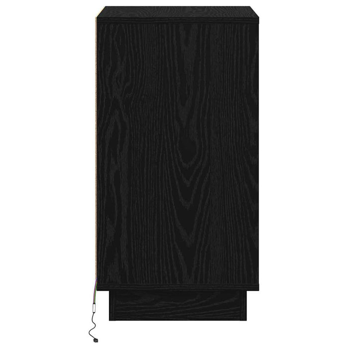 Dulap de noapte Stejar Negru 39 x 34,5 x 65 cm Lemn compozit - WALTI WALTI