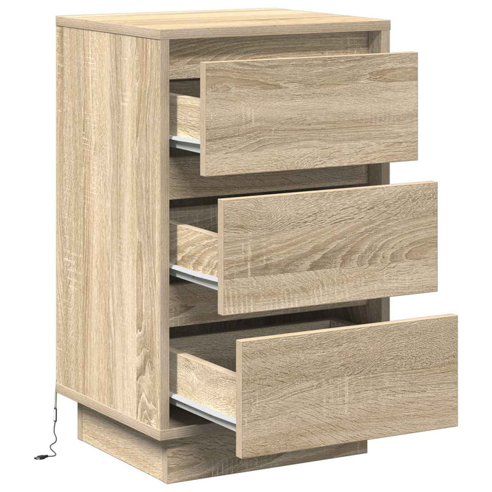 Dulap de noapte Stejar Sonoma 39 x 34,5 x 65 cm Lemn compozit - WALTI WALTI