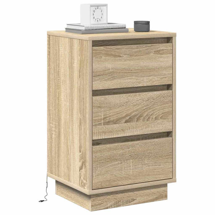 Dulap de noapte Stejar Sonoma 39 x 34,5 x 65 cm Lemn compozit - WALTI WALTI
