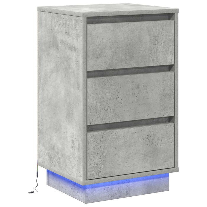 Dulap de noapte Gri din beton 39 x 34,5 x 65 cm Lemn compozit - WALTI WALTI