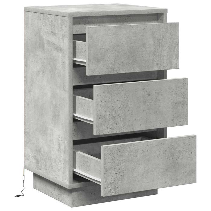 Dulap de noapte Gri din beton 39 x 34,5 x 65 cm Lemn compozit - WALTI WALTI