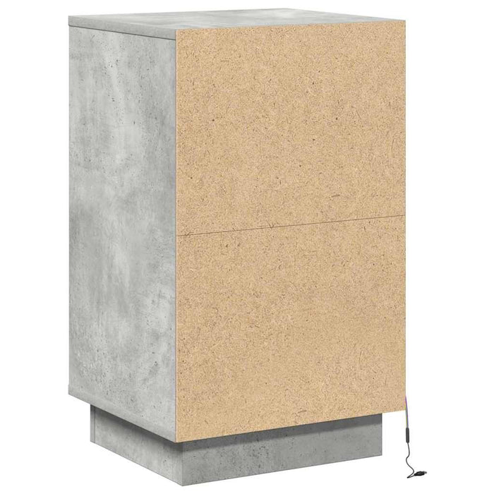 Dulap de noapte Gri din beton 39 x 34,5 x 65 cm Lemn compozit - WALTI WALTI