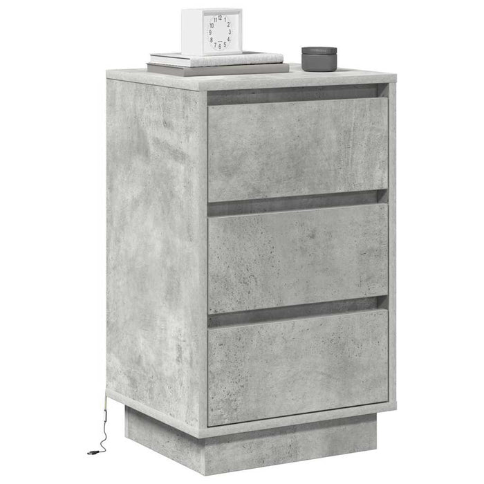 Dulap de noapte Gri din beton 39 x 34,5 x 65 cm Lemn compozit - WALTI WALTI