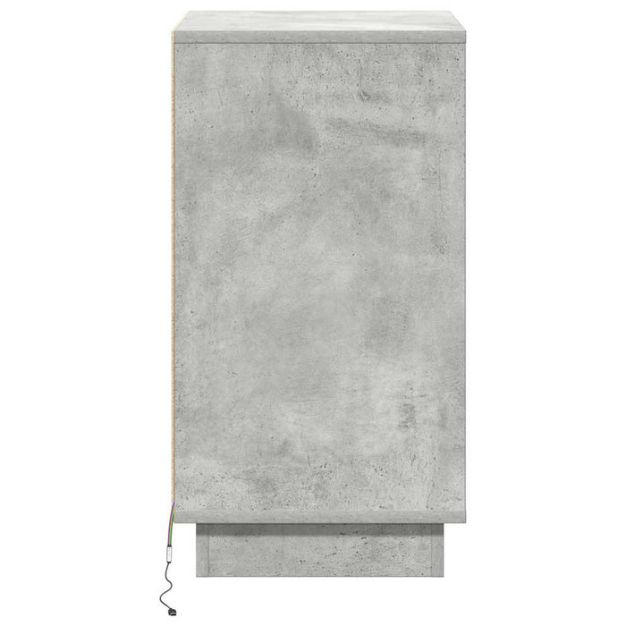 Dulap de noapte Gri din beton 39 x 34,5 x 65 cm Lemn compozit - WALTI WALTI