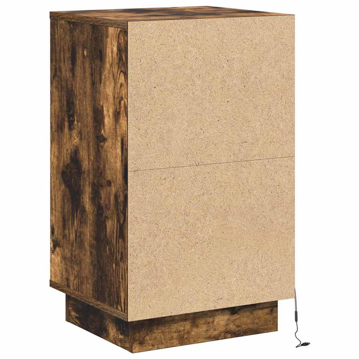 Dulap de noapte Stejar fumuriu 39 x 34,5 x 65 cm Lemn compozit - WALTI WALTI