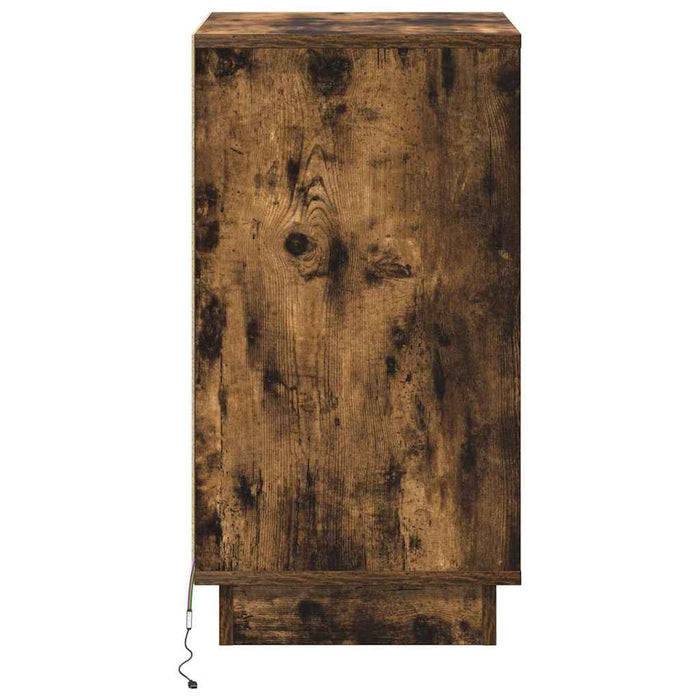 Dulap de noapte Stejar fumuriu 39 x 34,5 x 65 cm Lemn compozit - WALTI WALTI