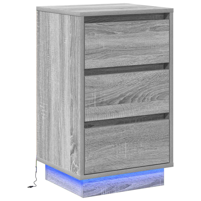 Dulap de noapte cu sertar Gri 39 x 34,5 x 65 cm Lemn compozit - WALTI WALTI