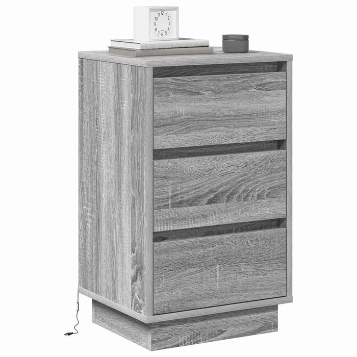 Dulap de noapte cu sertar Gri 39 x 34,5 x 65 cm Lemn compozit - WALTI WALTI