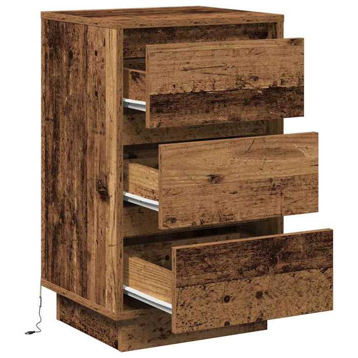 Dulap de noapte Lemn vechi 39 x 34,5 x 65 cm Lemn compozit - WALTI WALTI