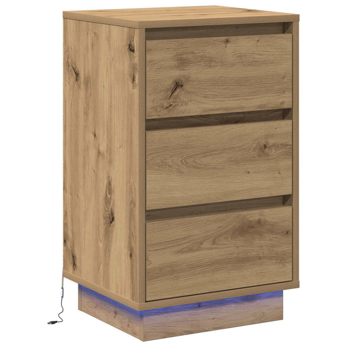 Dulap de noapte cu sertar Stejar Artizanal 39 x 34,5 x 65 cm - WALTI WALTI