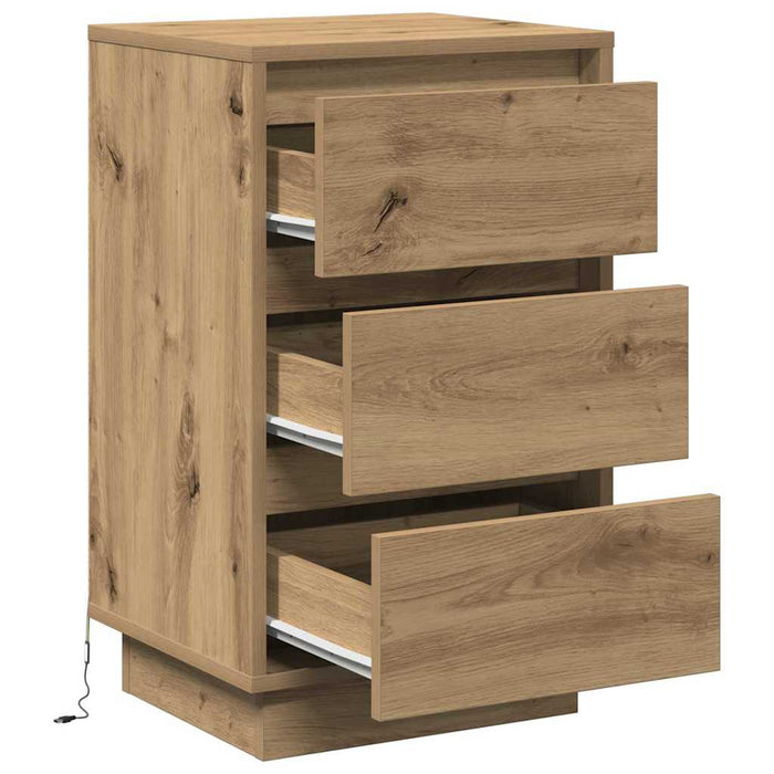 Dulap de noapte cu sertar Stejar Artizanal 39 x 34,5 x 65 cm - WALTI WALTI