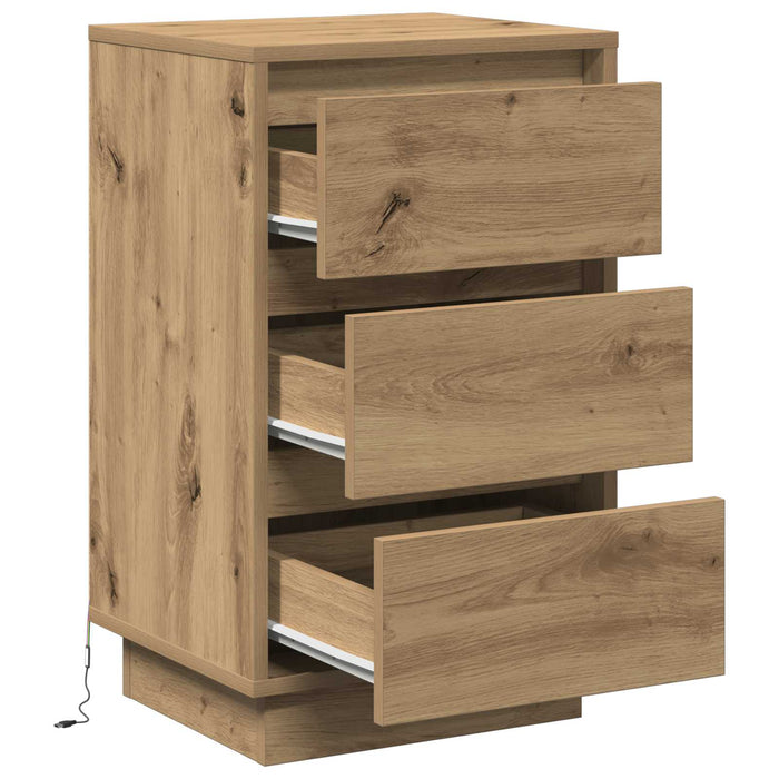 Dulap de noapte cu sertar Stejar Artizanal 39 x 34,5 x 65 cm - WALTI WALTI