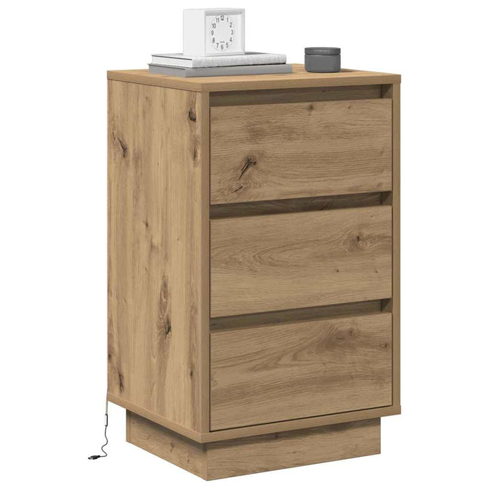Dulap de noapte cu sertar Stejar Artizanal 39 x 34,5 x 65 cm - WALTI WALTI