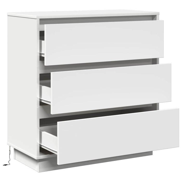 Dulap de noapte cu sertar Alb 71 x 34,5 x 75 cm Lemn compozit - WALTI WALTI