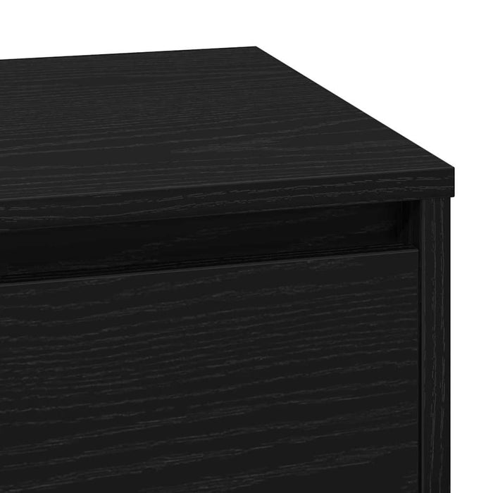 Dulap de noapte Stejar Negru 71 x 34,5 x 75 cm Lemn compozit - WALTI WALTI