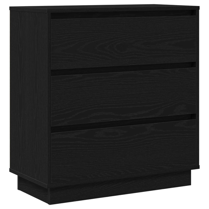 Dulap de noapte Stejar Negru 71 x 34,5 x 75 cm Lemn compozit - WALTI WALTI