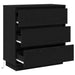 Dulap de noapte Stejar Negru 71 x 34,5 x 75 cm Lemn compozit - WALTI WALTI
