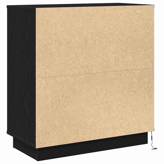 Dulap de noapte Stejar Negru 71 x 34,5 x 75 cm Lemn compozit - WALTI WALTI