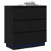 Dulap de noapte Stejar Negru 71 x 34,5 x 75 cm Lemn compozit - WALTI WALTI
