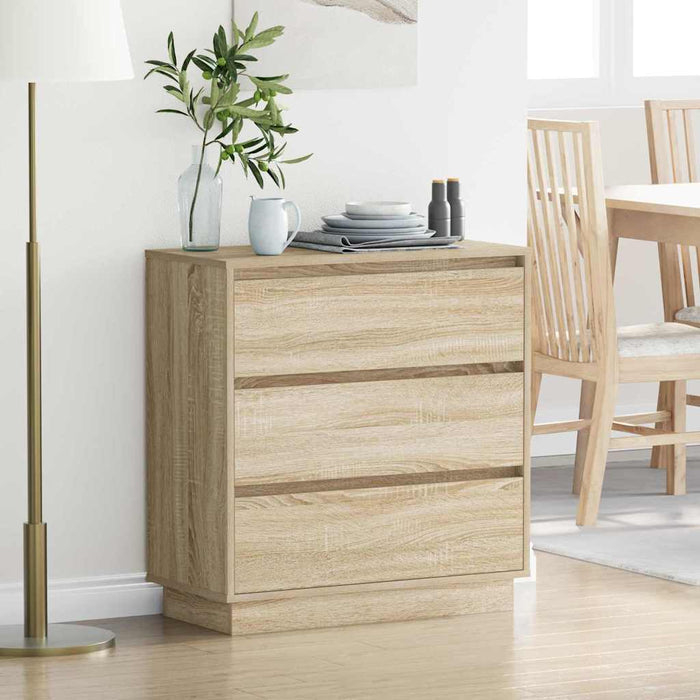 Dulap de noapte Stejar Sonoma 71 x 34,5 x 75 cm Lemn compozit - WALTI WALTI