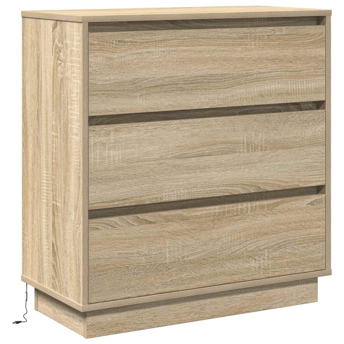 Dulap de noapte Stejar Sonoma 71 x 34,5 x 75 cm Lemn compozit - WALTI WALTI