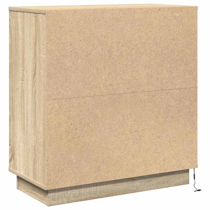 Dulap de noapte Stejar Sonoma 71 x 34,5 x 75 cm Lemn compozit - WALTI WALTI