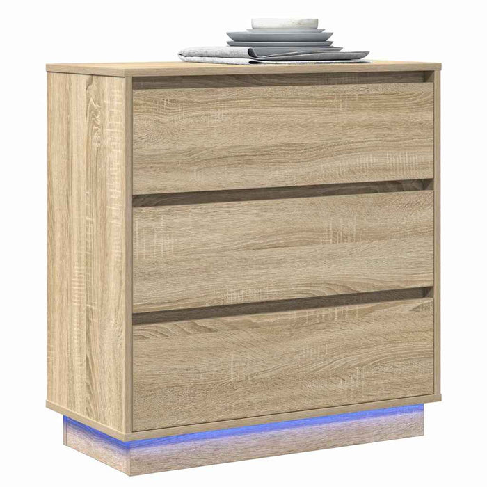 Dulap de noapte Stejar Sonoma 71 x 34,5 x 75 cm Lemn compozit - WALTI WALTI