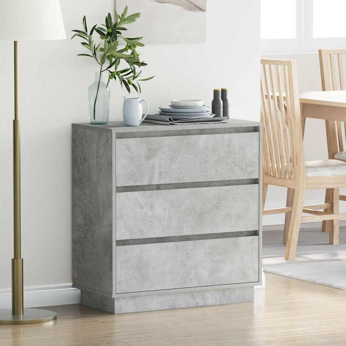 Dulap de noapte Gri din beton 71 x 34,5 x 75 cm Lemn compozit - WALTI WALTI