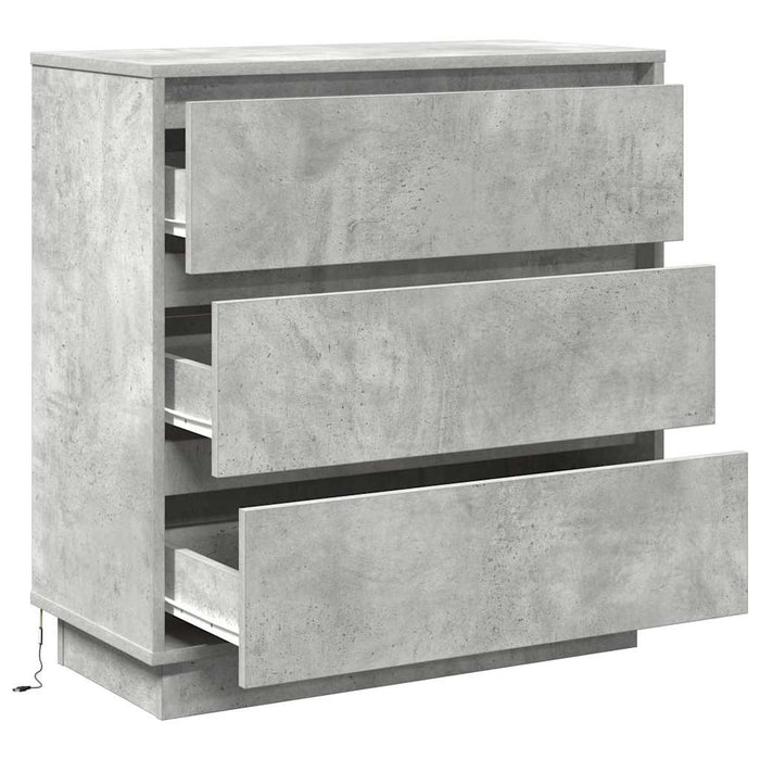 Dulap de noapte Gri din beton 71 x 34,5 x 75 cm Lemn compozit - WALTI WALTI