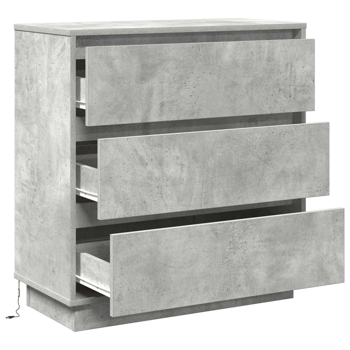 Dulap de noapte Gri din beton 71 x 34,5 x 75 cm Lemn compozit - WALTI WALTI