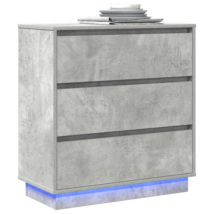 Dulap de noapte Gri din beton 71 x 34,5 x 75 cm Lemn compozit - WALTI WALTI