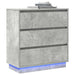 Dulap de noapte Gri din beton 71 x 34,5 x 75 cm Lemn compozit - WALTI WALTI