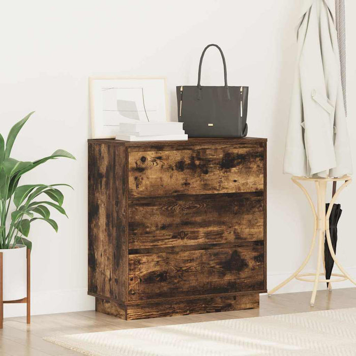 Dulap de noapte Stejar fumuriu 71 x 34,5 x 75 cm Lemn compozit - WALTI WALTI