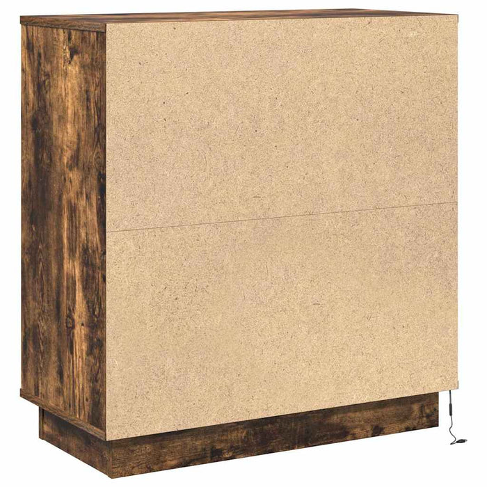 Dulap de noapte Stejar fumuriu 71 x 34,5 x 75 cm Lemn compozit - WALTI WALTI