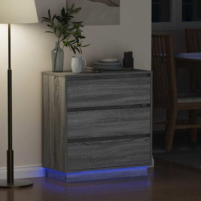 Dulap de noapte cu sertar Gri 71 x 34,5 x 75 cm Lemn compozit - WALTI WALTI
