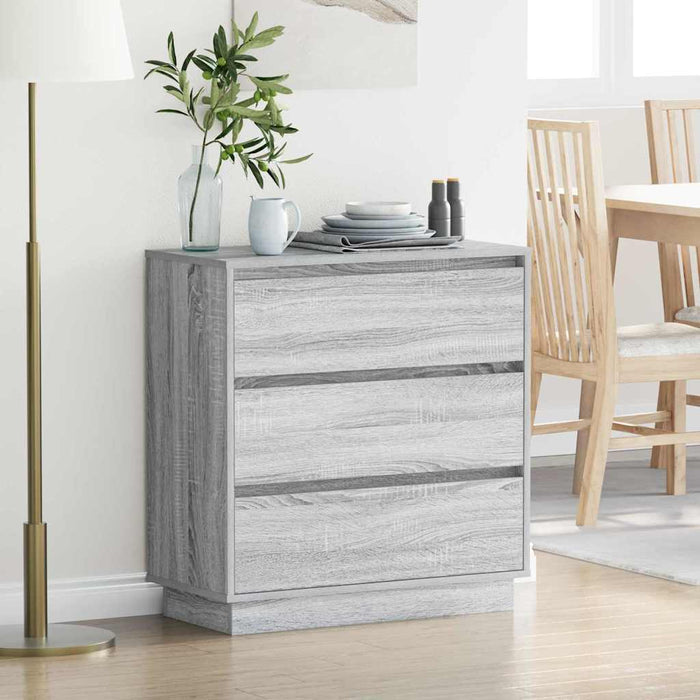 Dulap de noapte cu sertar Gri 71 x 34,5 x 75 cm Lemn compozit - WALTI WALTI