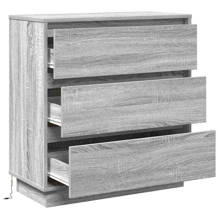 Dulap de noapte cu sertar Gri 71 x 34,5 x 75 cm Lemn compozit - WALTI WALTI