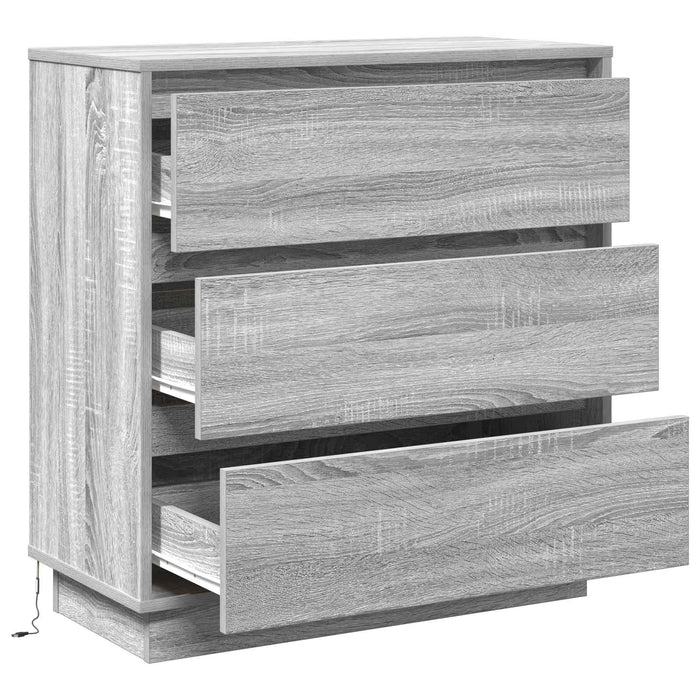 Dulap de noapte cu sertar Gri 71 x 34,5 x 75 cm Lemn compozit - WALTI WALTI