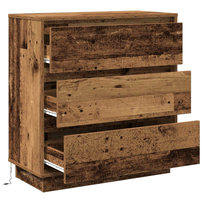 Dulap de noapte Lemn vechi 71 x 34,5 x 75 cm Lemn compozit - WALTI WALTI